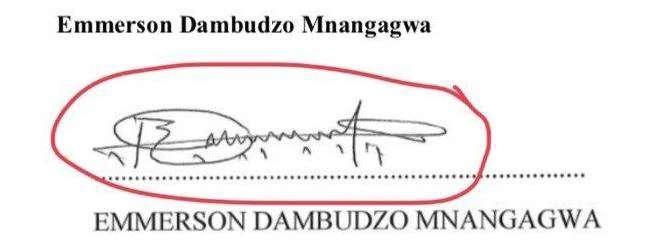 Original signature