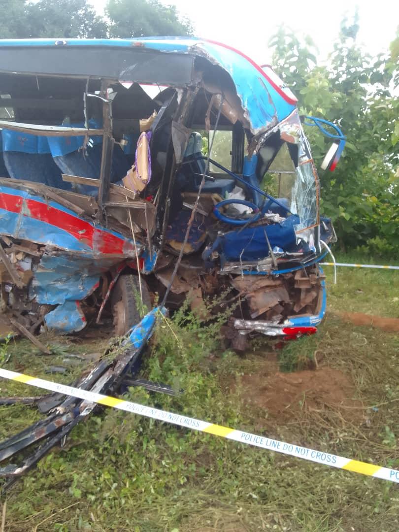 Baby coach bus that got involved in the crash.