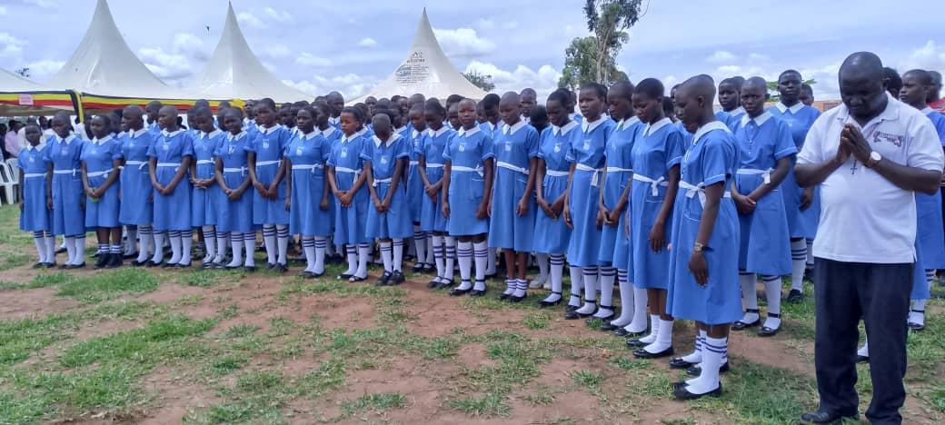 Pupils of Oturgang girls Primary School performs during a function at Oturgang boys primary school playground last week. Photo/ Alex Pithua