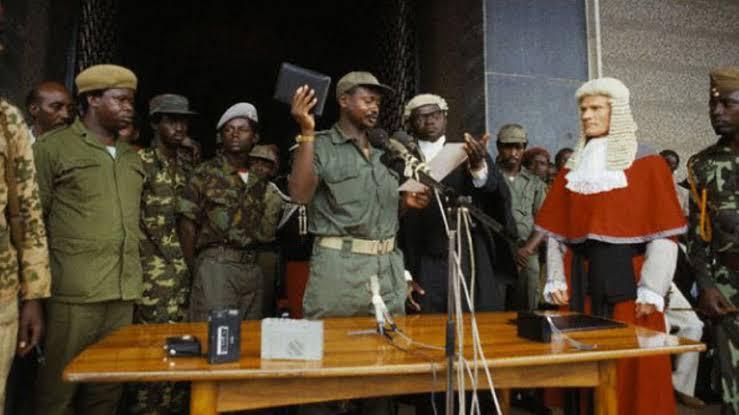 Museveni took power after few months from Okello Lutwa