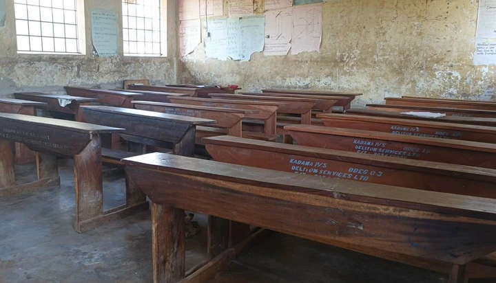 Deserted classrooms at Kadama Primary School in Kibuku District as teachers joined the nationwide strike demanding salary increments.