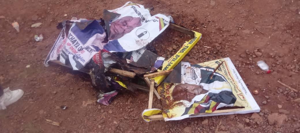 Suspected NRM Goons In Zombo Destroys Independent Candidates Campaign Posters