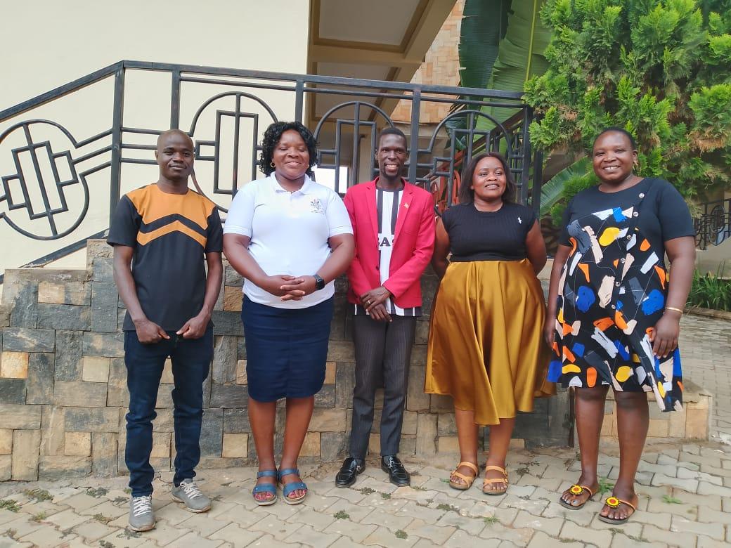A team from Haven for Humanity-Uganda, posed for a photo after a press conference at Daudi Courts, in Paidha town council, Zombo District. Photo/Mike Rwothomio