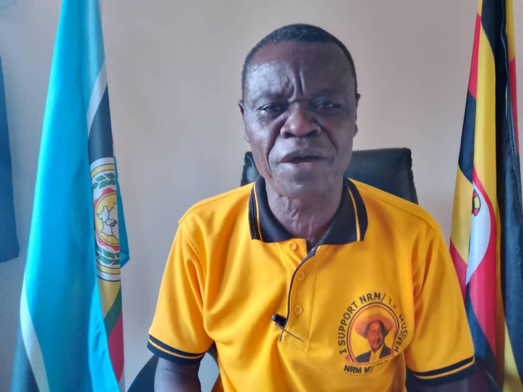 Incumbent Mayor of Nebbi Municipality Geoffrey ngiriker addresses Journalists in his  Office recently.