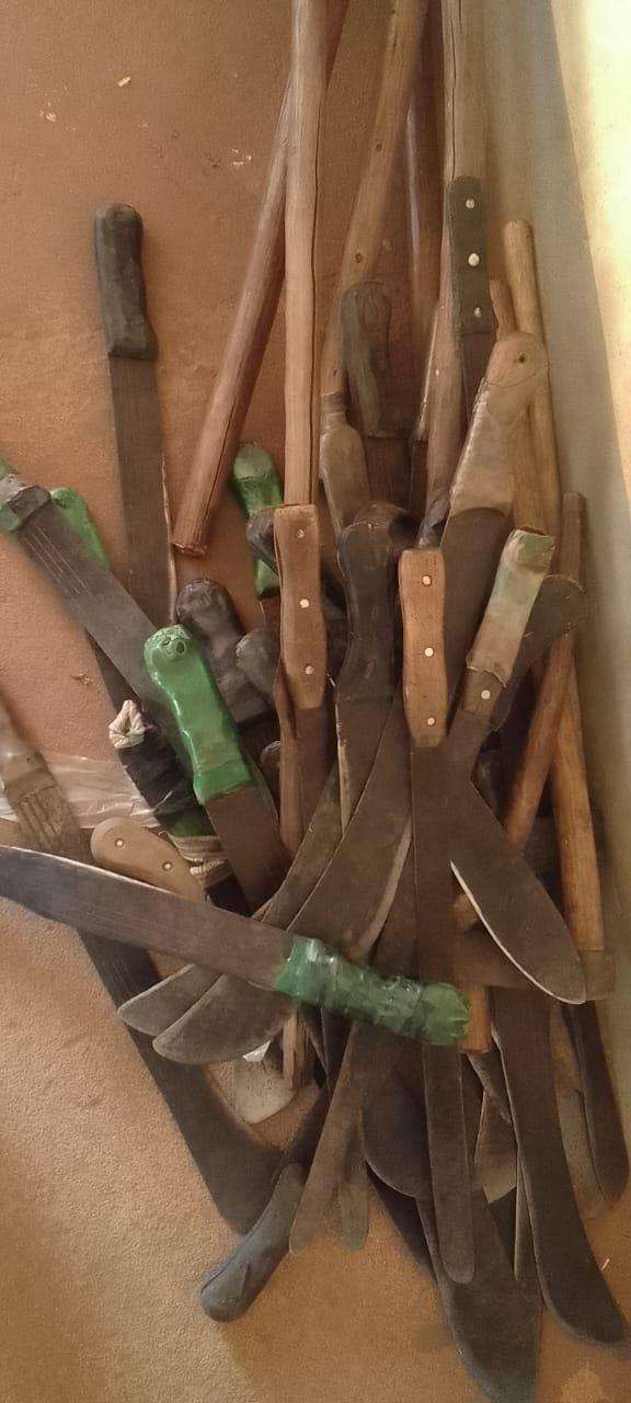 Some of the tools the police discovered from the suspects