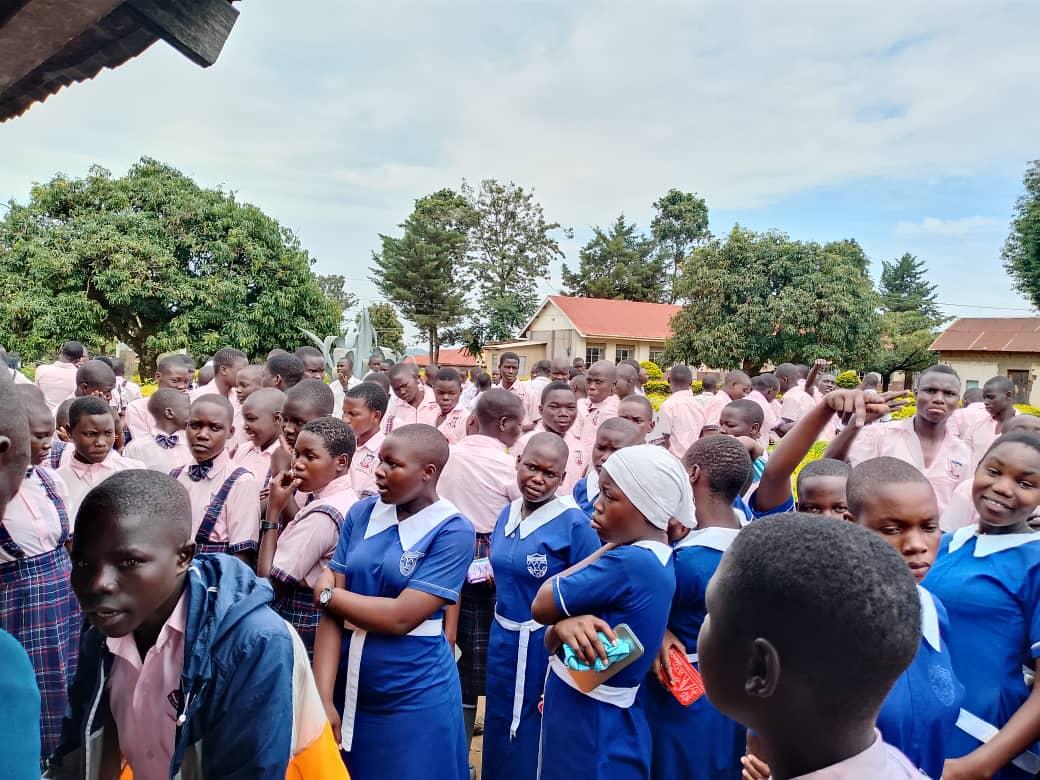 Primary Seven Candidates from Mvungu Lower and Upper Primary Schools in Paidha town council, Zombo District after their first Paper on November 3, 2025.