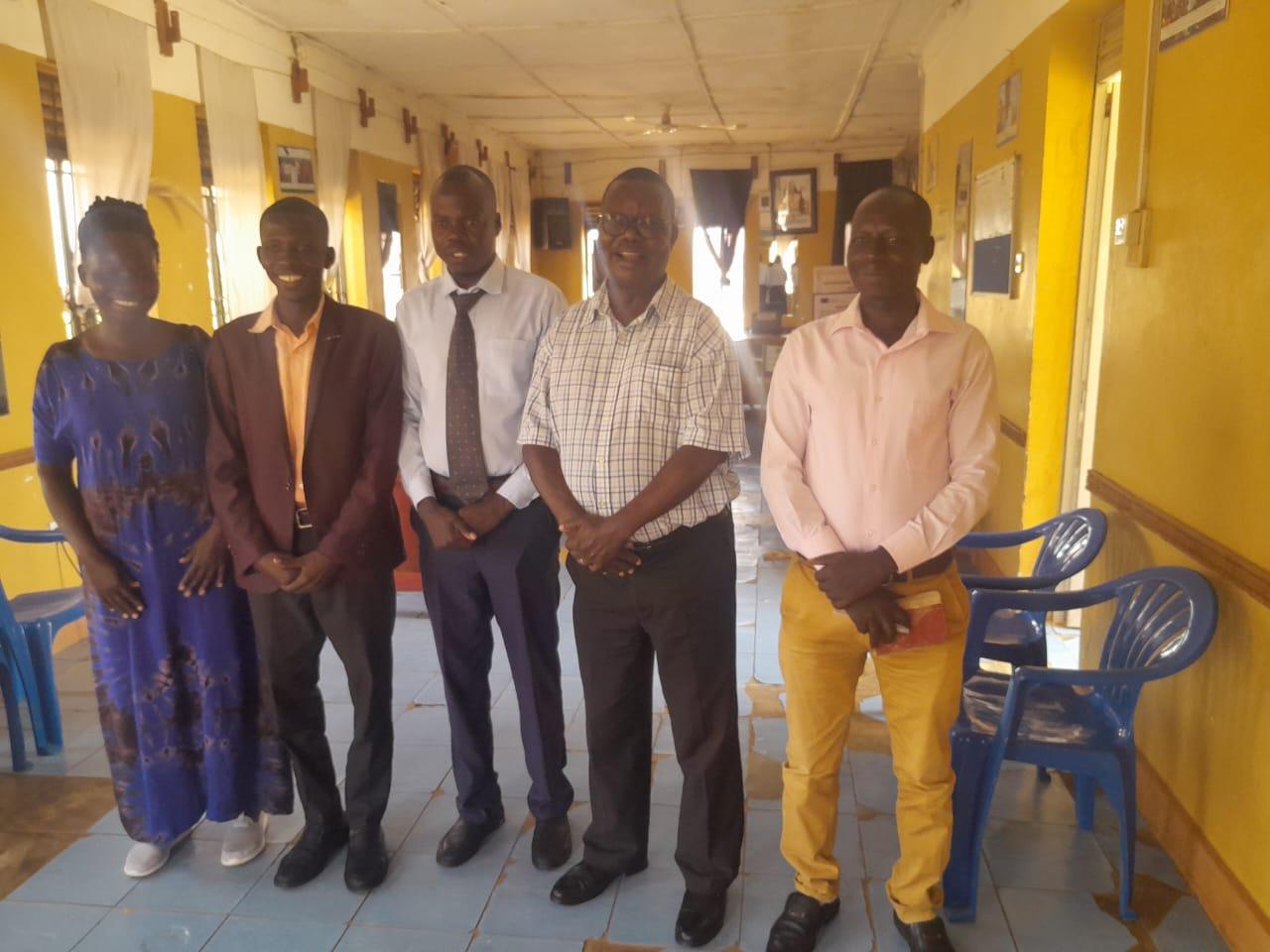 Officials from Alur Kingdom and Bahá'í Faith's National Spiritual Assembly External Affairs committee posed for a photo at the Kingdom's secretariat in Nebbi Municipality after the engagement.