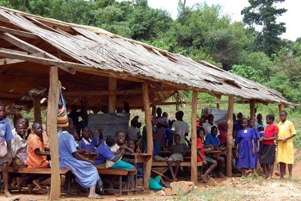 Image showing pupils at funded government school in uganda