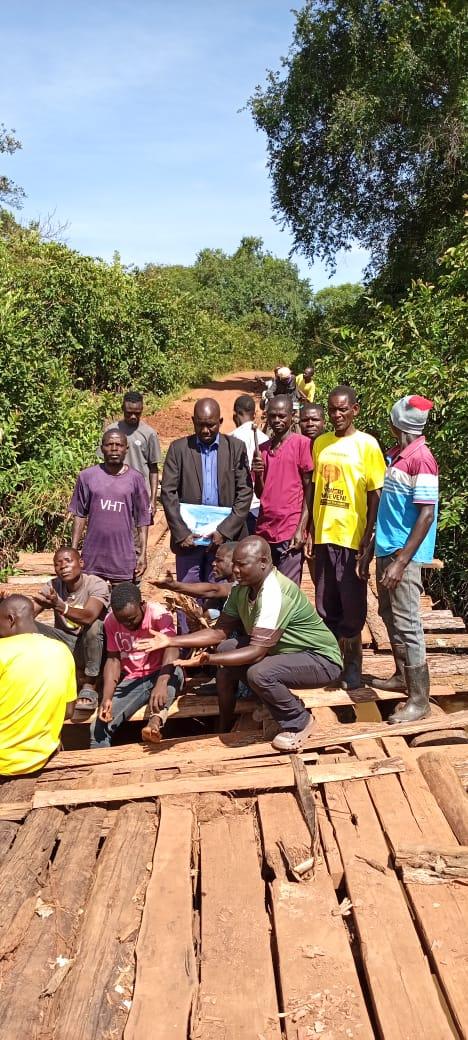 Zombo community repair swept-away Nyagak Footbridge