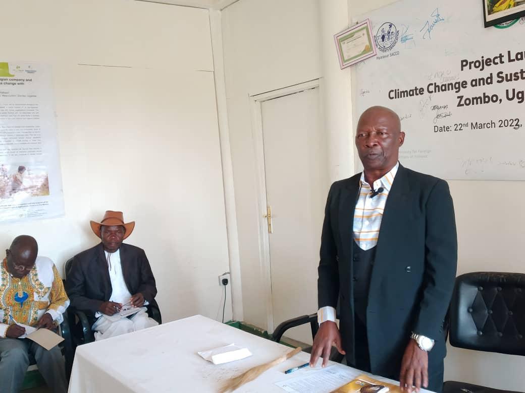 Prime Minister of Alur Kingdom Prince Lawrence Opar Angala addresses chiefs during an engagement recently.