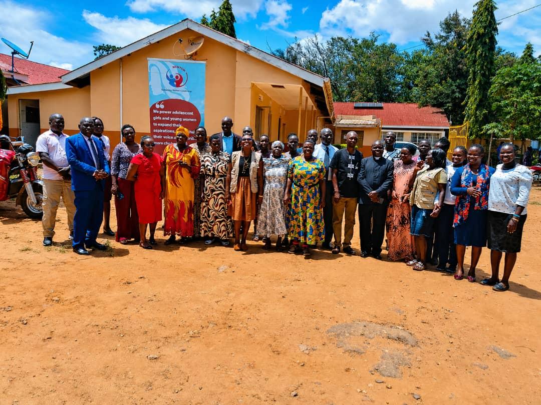 Officials from MEMPROW, along with religious and cultural leaders, government officials, and rights activists, posed for a group photo after the launch at Arua City headquarters on April 29, 2026.