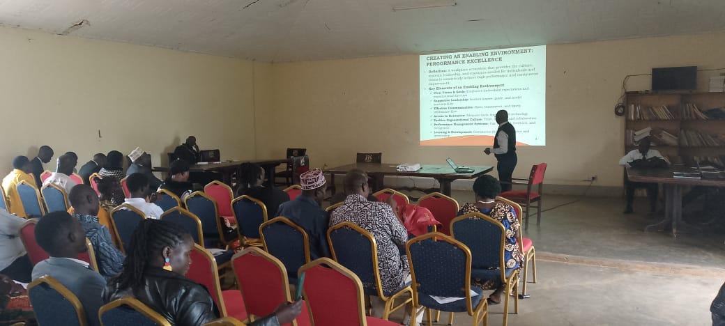 Zombo principal Human Resource Officer training councillors on code of conduct of public officers.
