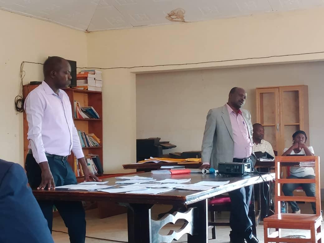 Production officer Dr Walter Kumakech (left) and Commercial officer Lamet Olum ( Right )