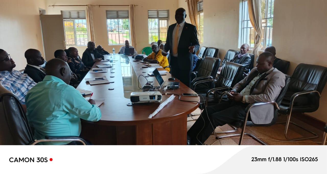 RDC Festus Ayikubua addressing stakeholders on measles, rubella vaccination campaign