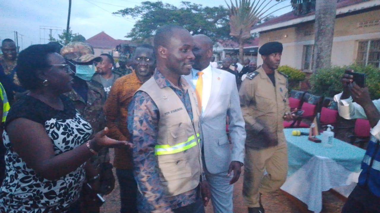 Minister of works Fred Byamukama arrived in Zombo